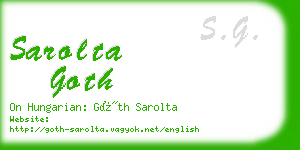 sarolta goth business card